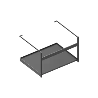 Catalano Premium Консоль подвесная металлическая для раковины 55x43x35h см, цвет: черный матовый 0258600022