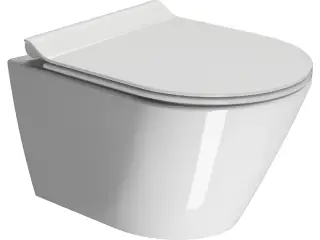 GSI Kube X Унитаз подвесной 50x36 см безободковый, смыв swirlflush, с креплен. цвет: белый глянцевый 9416FR211