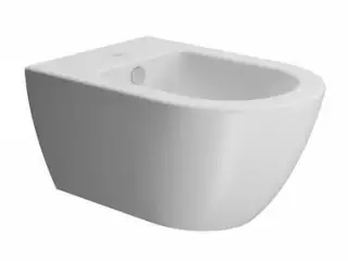 GSI Pura Биде подвесное с 1 отверстием под смеситель и переливом, с крепежом, цвет: белый матовый 8865FR2109