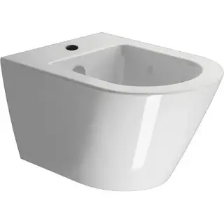 GSI Kube X Биде подвесное, 1 отверстие под смеситель, перелив, с крепежом, цвет: белый глянцевый 9464FR2111