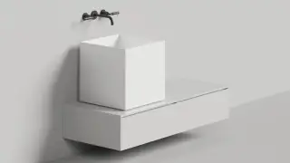 Salini Armonia Square 03 S-Sense Раковина накладная, 45х45х45h см, цвет: белый глянцевый 130513G