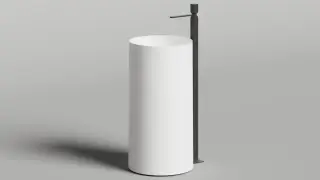 Salini Armonia Round 01 S-Stone Раковина напольная 46х46х90h см, цвет: белый матовый 130421M