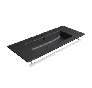 GSI Pura Раковина подвесная/накладная 102,6x46 см, 1 отверстие, с переливом, цвет: ardesia opaco 8886126