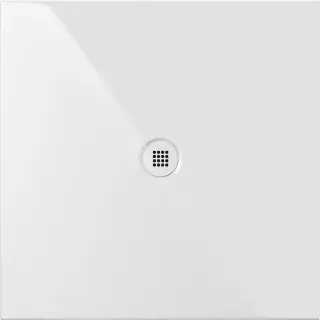 GSI Pura H2 Душевой поддон керамический 90x90x2h см, цвет: белый матовый 46090909
