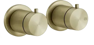 Gessi Gessi316 Термостат для ванны встраиваемый 2 потребителя,внешняя часть, цвет: brushed brass PVD 54234#727