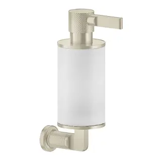 Gessi Inciso Дозатор для жидкого мыла подвесной, с белой колбой, цвет: brushed brass PVD 58513#727
