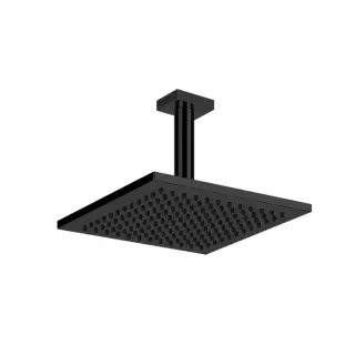 Gessi Emporio Shower Верхний душ 20 см 1 вид струи, кронштейн потолочный 26,4 см, цвет: matte black 47290#299