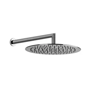 Gessi Emporio Shower Верхний душ 30 см 1 вид струи, кронштейн настенный 34,8 см, цвет: mirror steel 47257#238