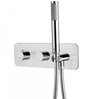 Bossini Oki Термостат высокой пропускной способности с девиатором, на 2 потребителя, цвет: chrome Z005351.030