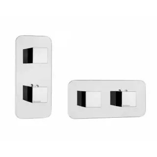 Bossini Cube Смеситель термостатический, с девиатором, уст-ка верт./гор., цвет: chrome Z032202.030