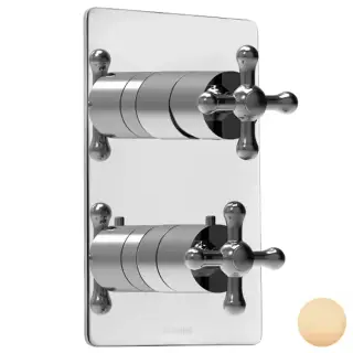 Bossini Liberty Смеситель термостатический, встраиваемый, с девиатором, цвет: antique brass, bronze Z00068.022