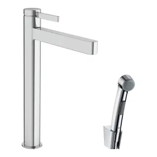 Hansgrohe Finoris Смеситель для раковины с гигиеническим душем, высокий, цвет: хром 76220000
