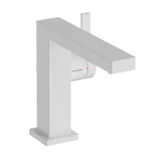 Hansgrohe Tecturis E Смеситель для раковины однорычажный, с донным клапаном, цвет: матовый белый 73023700
