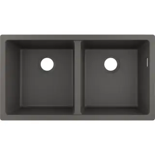 Hansgrohe S51 Кухонная мойка встраиваемая снизу 2 чаши 82x45 см, цвет: серый камень 43434290
