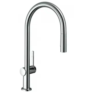 Hansgrohe Talis M54 Смеситель для кухонной мойки однорычажный 210 с выдвижным изливом, цвет: хром 72801000