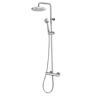 Bossini Elios Душевая стойка: смеситель, ручной и верхний душ, 1 вид струи, шланг, цвет: chrome L10052.030