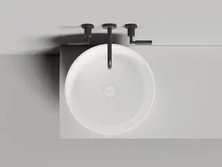 Salini Armonia 04 Раковина накладная круглая 46x46x45h см, цвет: белый глянцевый 130118G