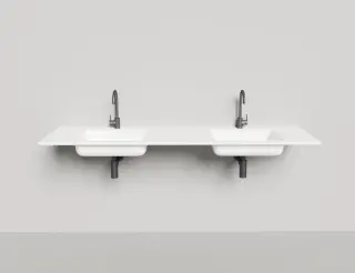 Salini Onda 180 Раковина столешница прямоугольная 180x50x1,6h см, цвет: белый матовый 1402202M