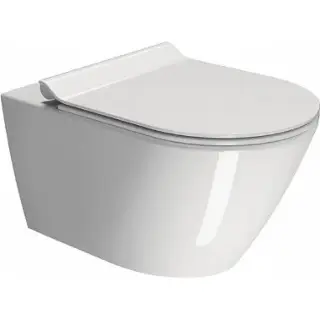 GSI Kube X Унитаз подвесной 55x36 см безободковый, смыв swirlflush, цвет: белый глянцевый 941511