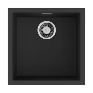 Omoikiri Yamakawa 45T-U/I-BL Кухонная мойка Tetogranit 45,6x45,6 см, цвет: черный 4993302