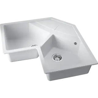 Omoikiri Sumi 83C-WH Кухонная мойка Tetogranit 102,1x83 см, цвет: белый 4997174