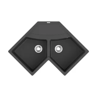 Omoikiri Sumi 83C-BL Кухонная мойка Tetogranit 102,1x83 см, цвет: черный 4993864