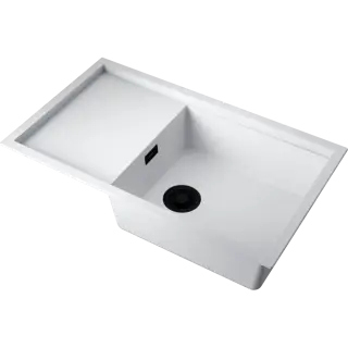 Omoikiri Sintesi 86-WH Кухонная мойка Artceramic 86x50 см, цвет: белый 4997131