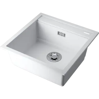 Omoikiri Kitagawa 51-WH Кухонная мойка Artceramic 51x51 см, цвет: белый 4993309