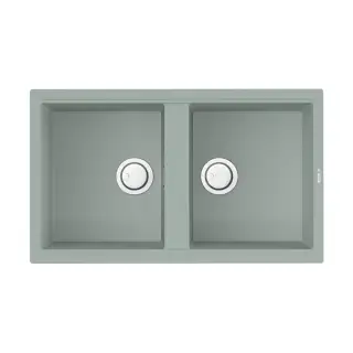 Omoikiri Kitagawa 86-2-WG Кухонная мойка Artceramic 86x51 см, цвет: wind green 4993731