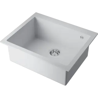 Omoikiri Bosen 61A-WH Кухонная мойка Artceramic 61x50 см, цвет: белый 4993826