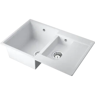 Omoikiri Daisen 78-2T-WH Кухонная мойка Tetogranit 78x51 см, цвет: белый 4993530