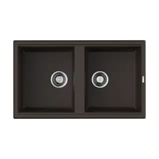 Omoikiri Tedori 86-2-DC Кухонная мойка Tetogranit 86x51 см, цвет: темный шоколад 4993928