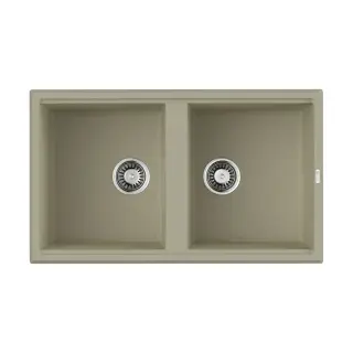 Omoikiri Tedori 86-2-BE Кухонная мойка Tetogranit 86x51 см, цвет: ваниль 4993925