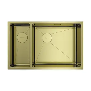 Omoikiri Taki 69-2-U/IF-R Side-LG Кухонная мойка нерж. сталь 69,5x44 см цвет: светлое золото 4993184