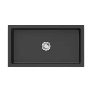 Omoikiri Mikura 83-BL Кухонная мойка Natceramic 84x46 см, цвет: черный 4997081