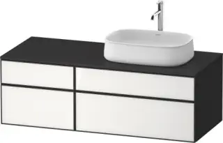 Duravit Zencha Тумба под рак. 130x55x44,2h см, цвет: белое стекло/графит супермат. ZE4827064800000