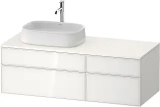 Duravit Zencha Тумба под рак. 130x55x44,2h см, цвет: белое стекло/белый супермат. ZE4826064840000
