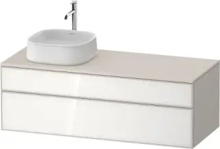 Duravit Zencha Тумба 130x55x44,2h см, цвет: белое стекло/cеро-коричн. супермат. ZE4822L64830000