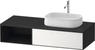 Duravit Zencha Тумба под рак. 130x55x28,1h см, цвет: белое стекло/графит супермат. ZE4819064800000