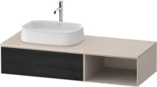 Duravit Zencha Тумба 130x55x28,1h см, цвет: дуб черный/серо-коричн. супермат. ZE4818016830000