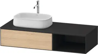 Duravit Zencha Тумба под раковину 130x55x28,1h см, цвет: дуб натур./графит супермат. ZE4818030800000