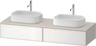 Duravit Zencha Тумба 160x55x28,1h см, цвет: белое стекло/cеро-коричн. супермат. ZE4815B64830000
