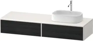 Duravit Zencha Тумба под раковину 160x55x28,1h см, цвет: дуб черный/белый супермат. ZE4814R16840000