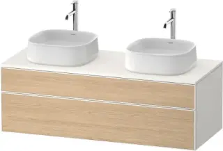 Duravit Zencha Тумба под две рак. 130x55x44,2h см, цвет: дуб натур./белый супермат. ZE4823B30840000