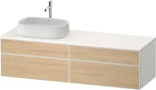 Duravit Zencha Тумба под раковину 160x55x44,2h см, цвет: дуб натур./белый супермат. ZE4824L30840000