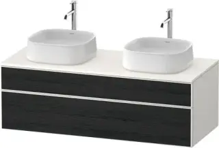 Duravit Zencha Тумба под две рак. 130x55x44,2h см, цвет: дуб черный/белый супермат. ZE4823B16840000