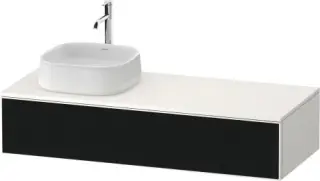 Duravit Zencha Тумба под рак. 130x55x28,1h см, цвет: черное стекло/белый супермат. ZE4812L63840000