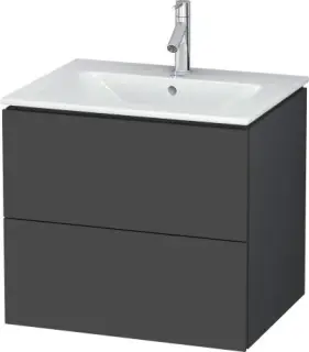 Duravit L-Cube Тумба под раковину подвесная с 2-мя ящ. 62x48,1x55h см, цвет: графит мат. LC624004949