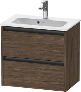 Duravit Ketho.2 Тумба под раковину с 2-мя ящ. 61x39x54,9h см, цвет: орех темн. K25255021210000