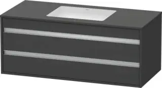 Duravit Ketho Тумба под раковину подвесная с 2-мя ящ. 120x55x49,6h см, цвет: графит мат. KT685604949